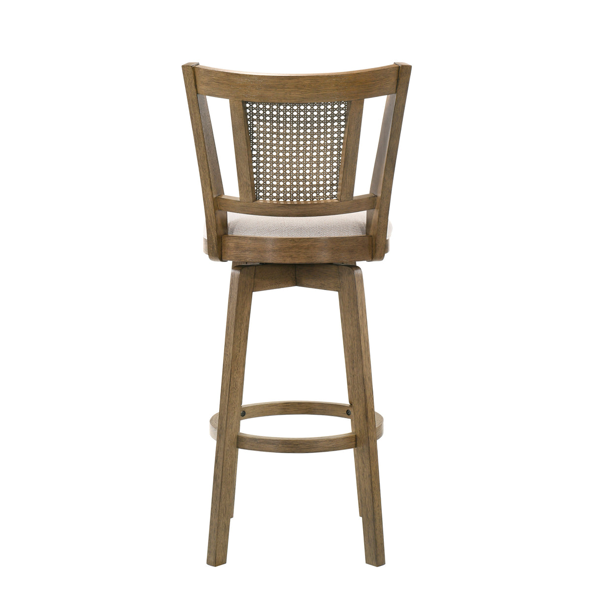Back view of Isla Wheat Swivel Bar Stool