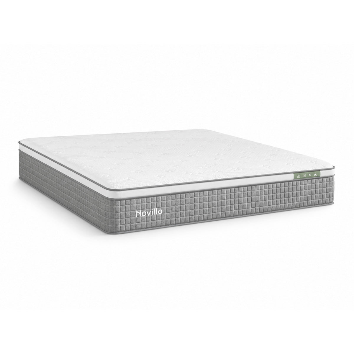 Front left view of Luna Apex Plus 12 Inch Hybrid Queen Mattress