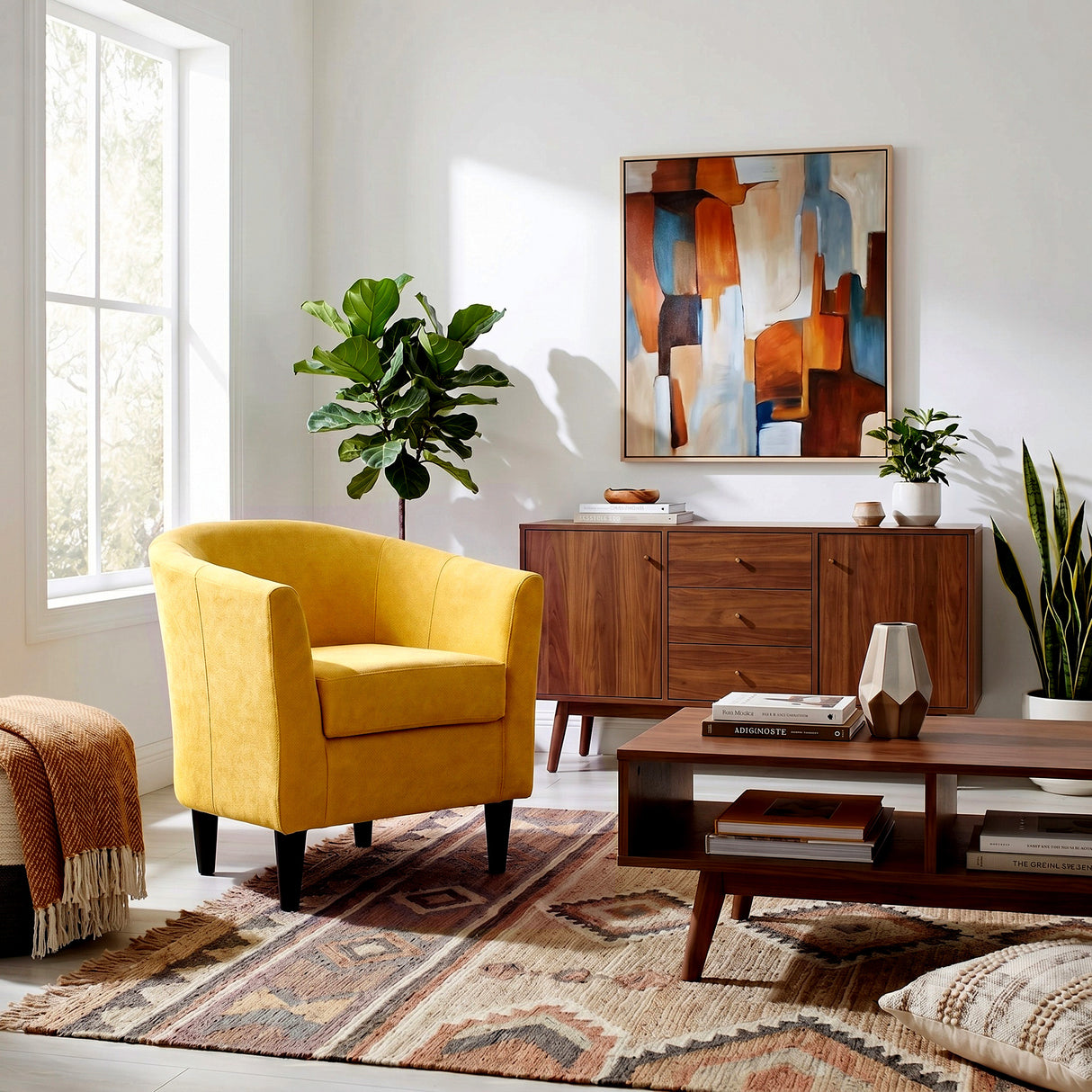 A room setting featuring Chloe Marigold Accent Chair
