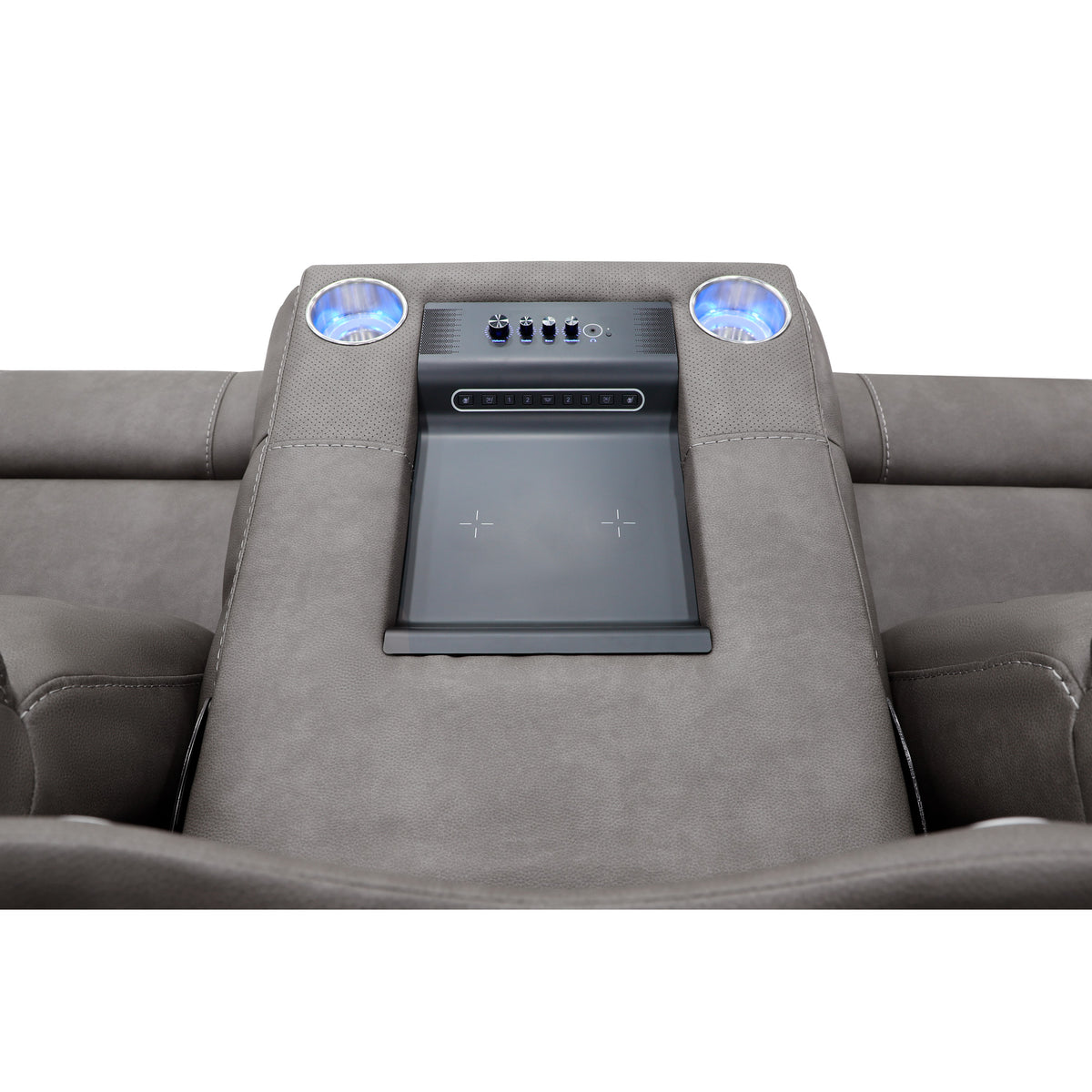 Detail view 3 of Winslow Smoke Immersive Sound Power Reclining Sofa