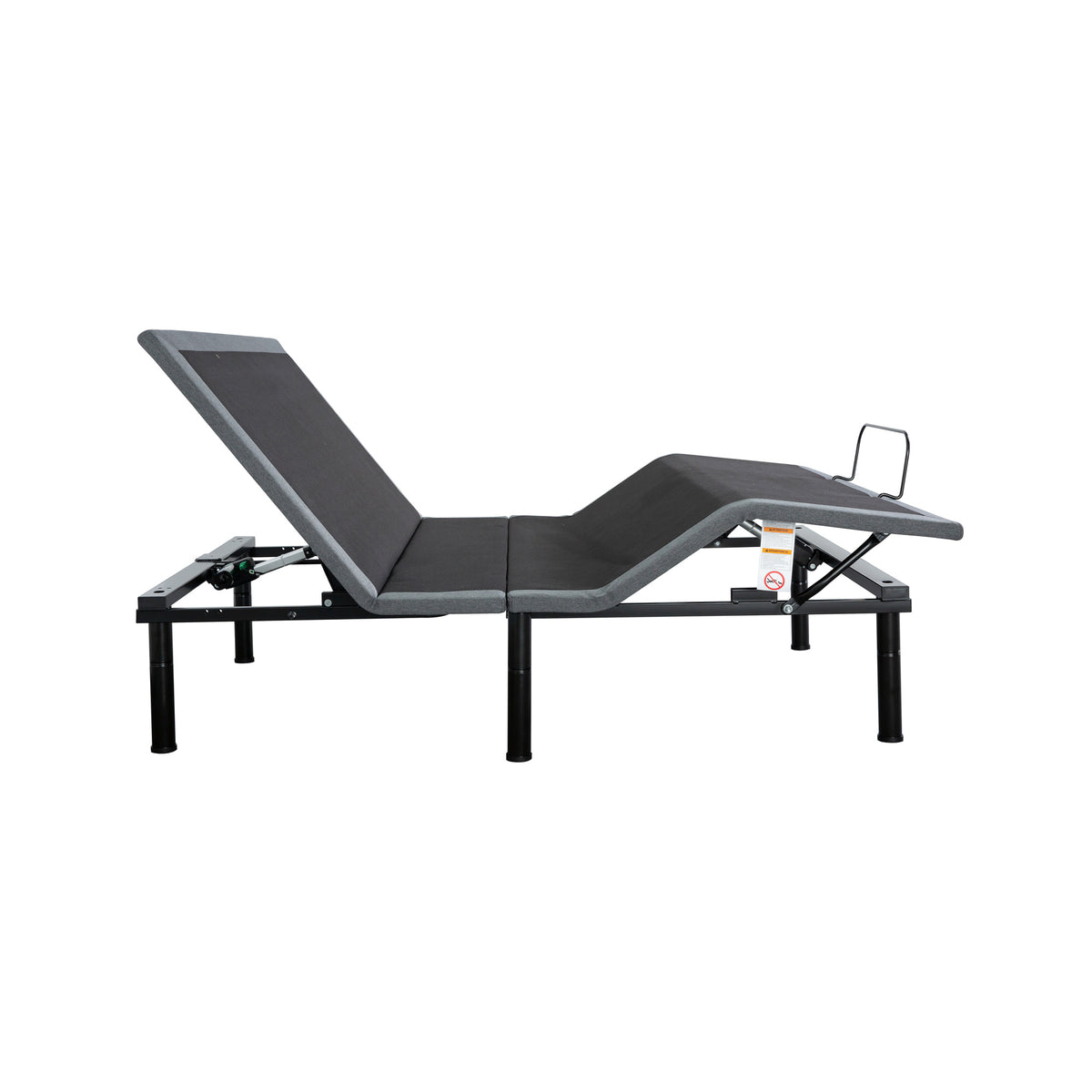 Side view of Flexx Pro Charcoal Full XL Adjustable Base