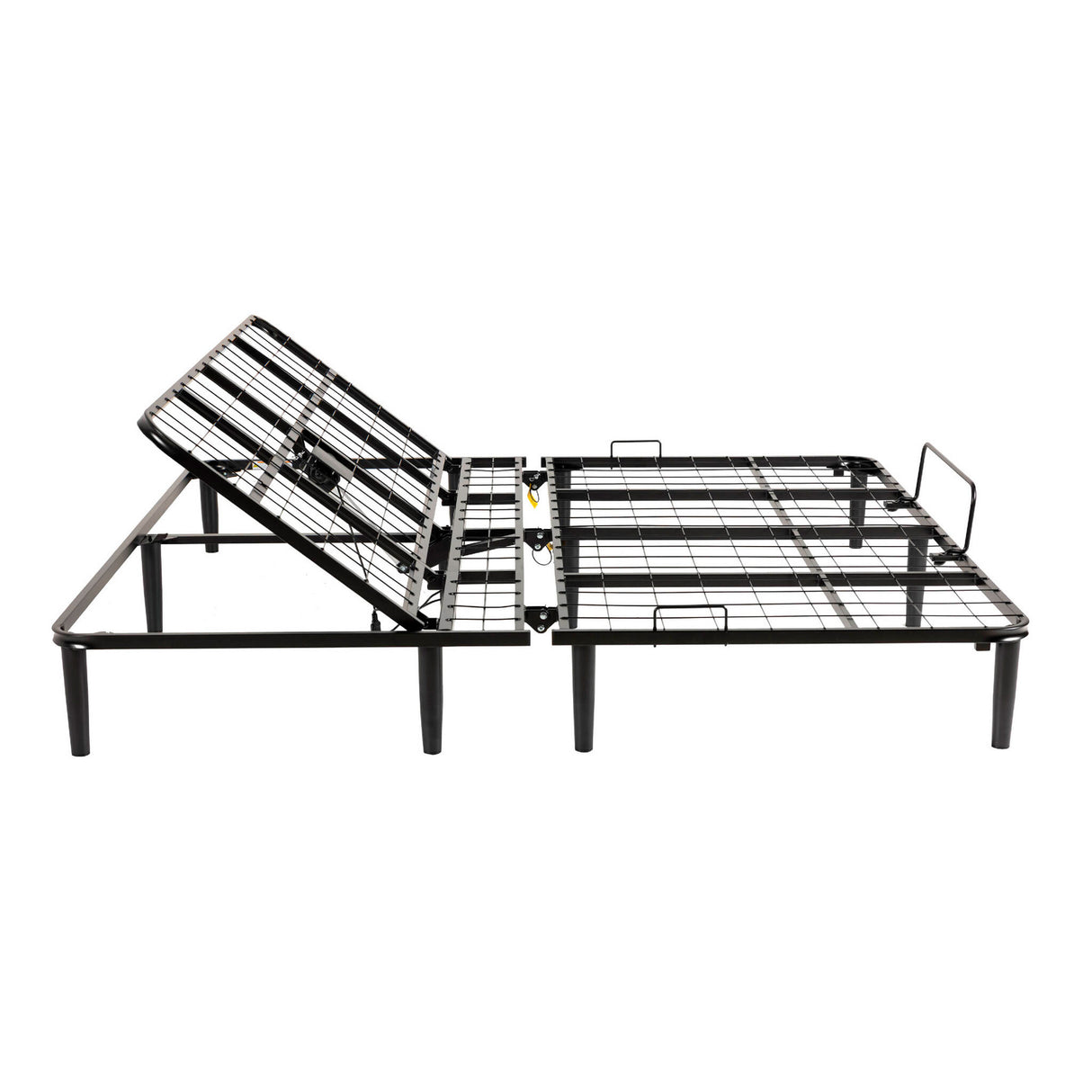 Side view of Basic Motion Black King Adjustable Base