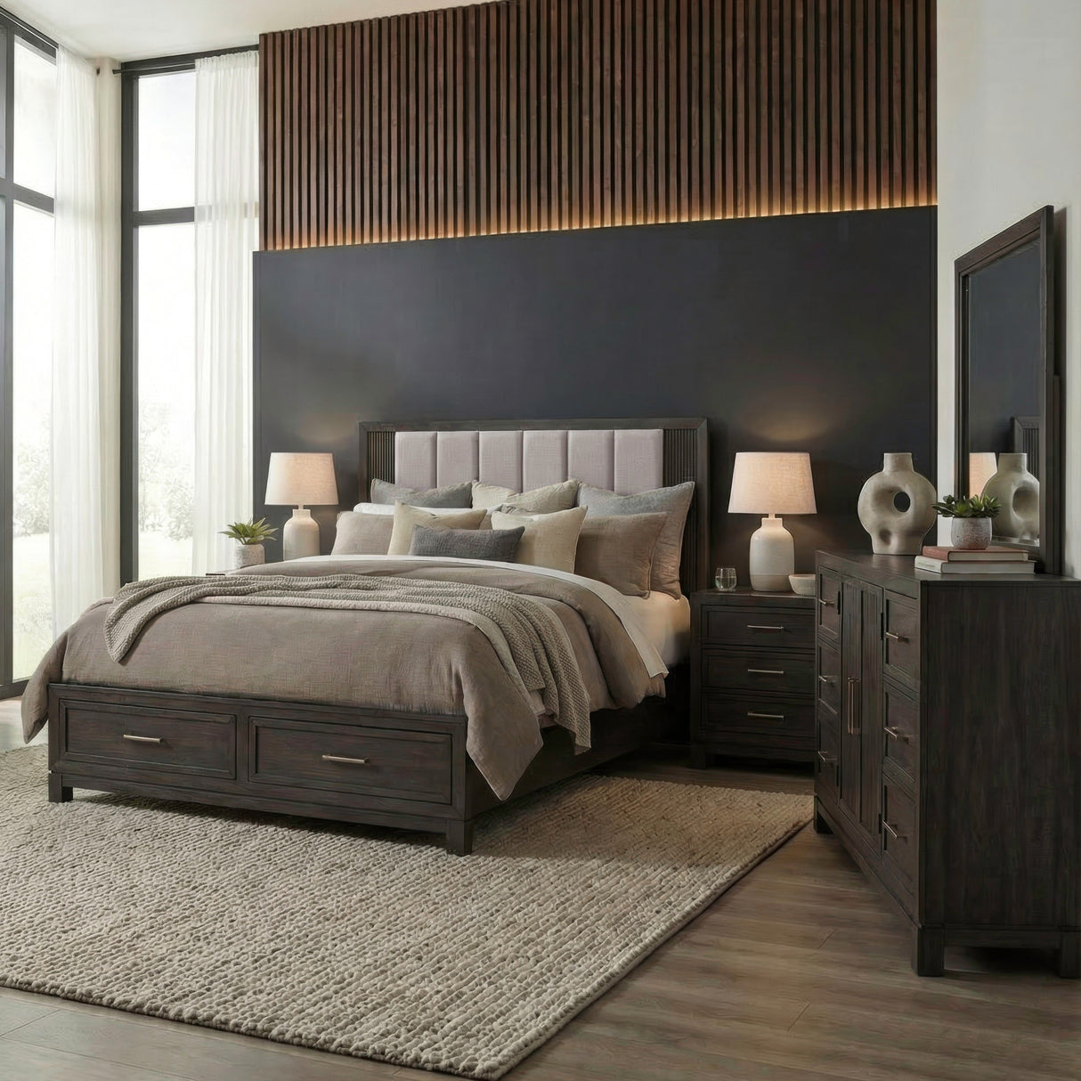 King Caffe Modern Edge 4 Piece Storage Room Group