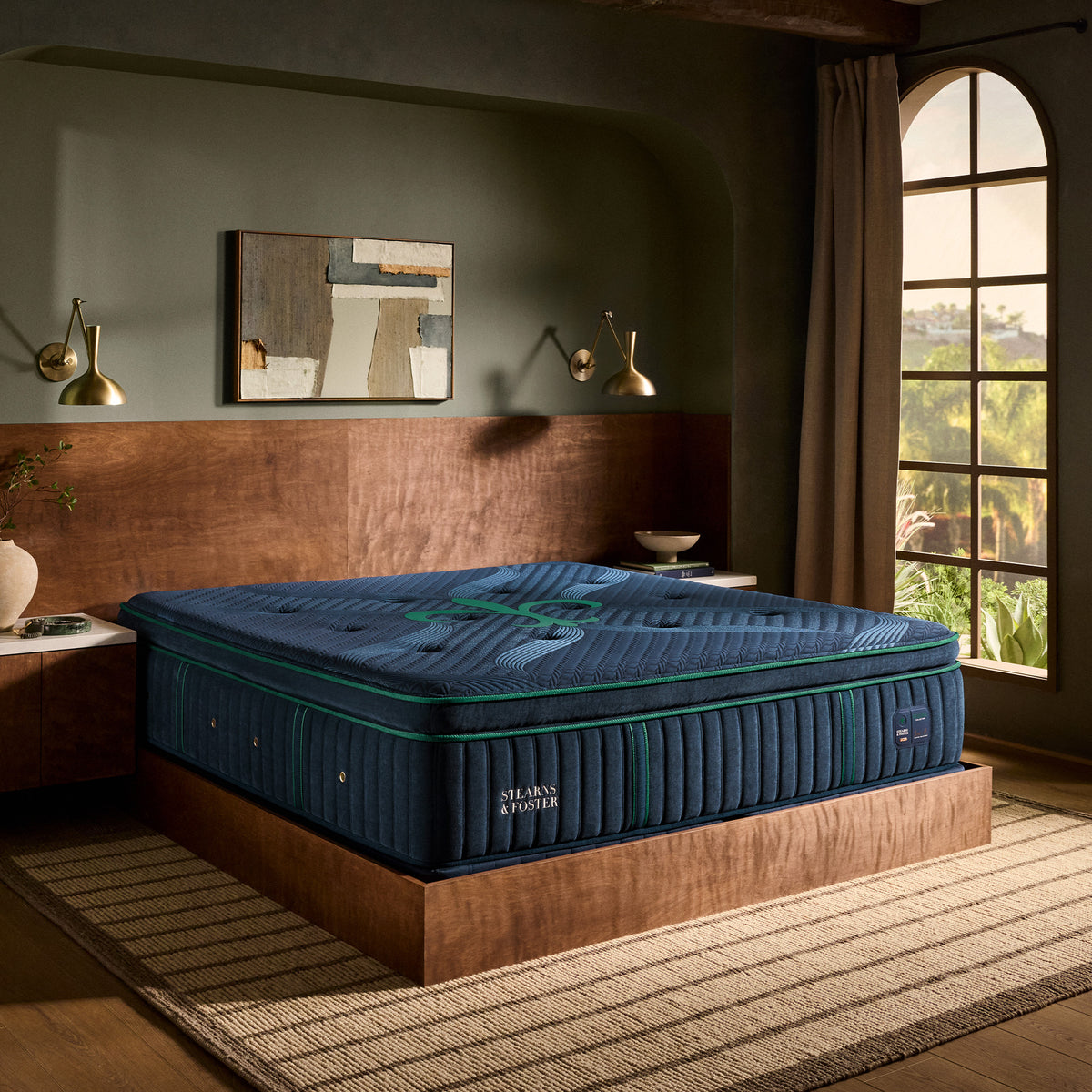 A room setting featuring Stearns and Foster Reserve Soft Pillowtop II King Mattress