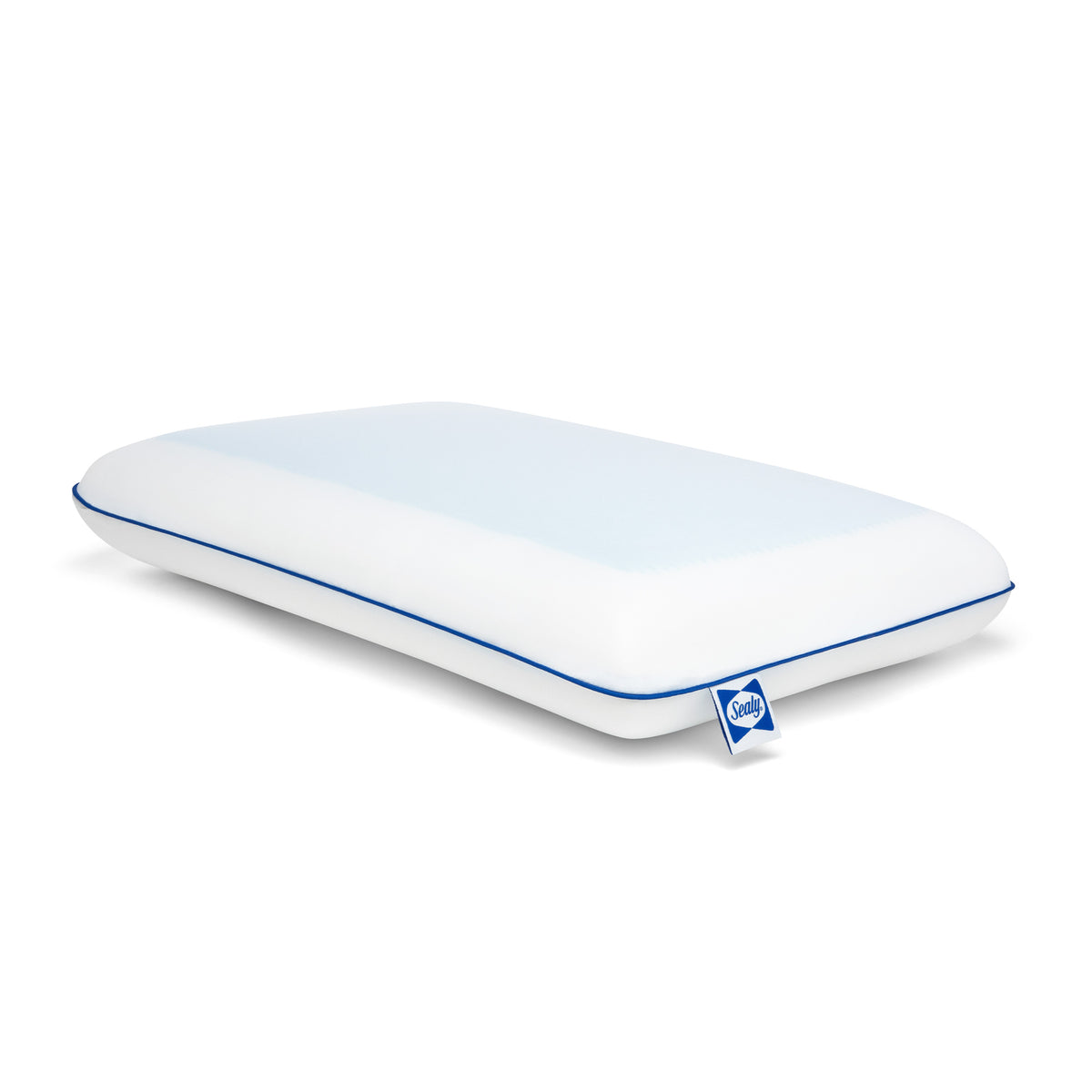 Front right view of Sealy Cool Comfort Enhanced Cooling Memory Foam Queen Pillow