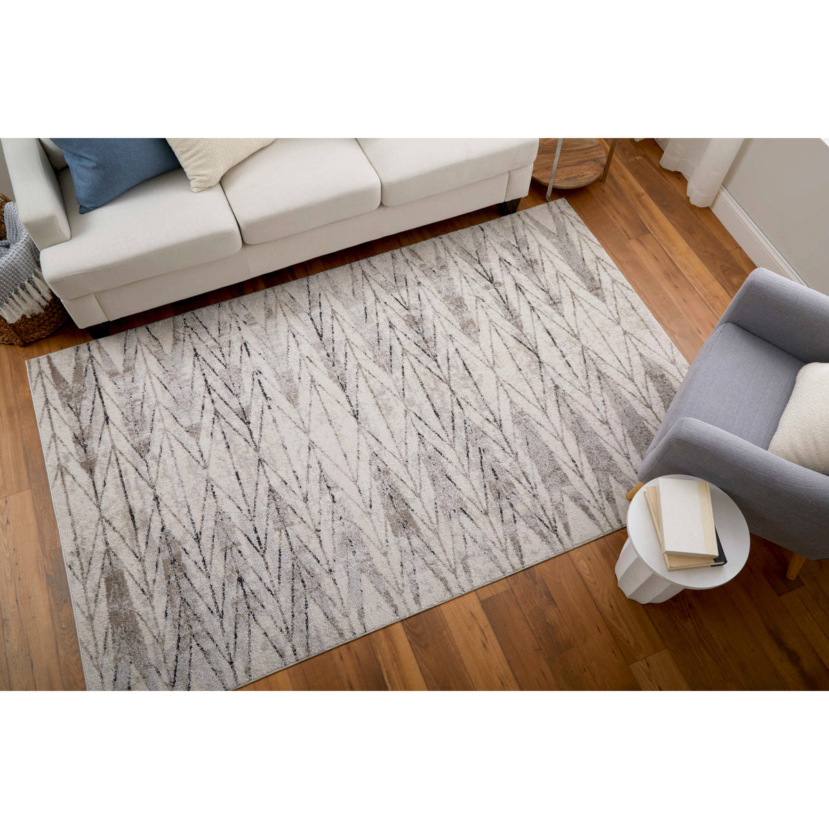A room setting featuring Vancouver 39NTF Brown 5x8 Rug