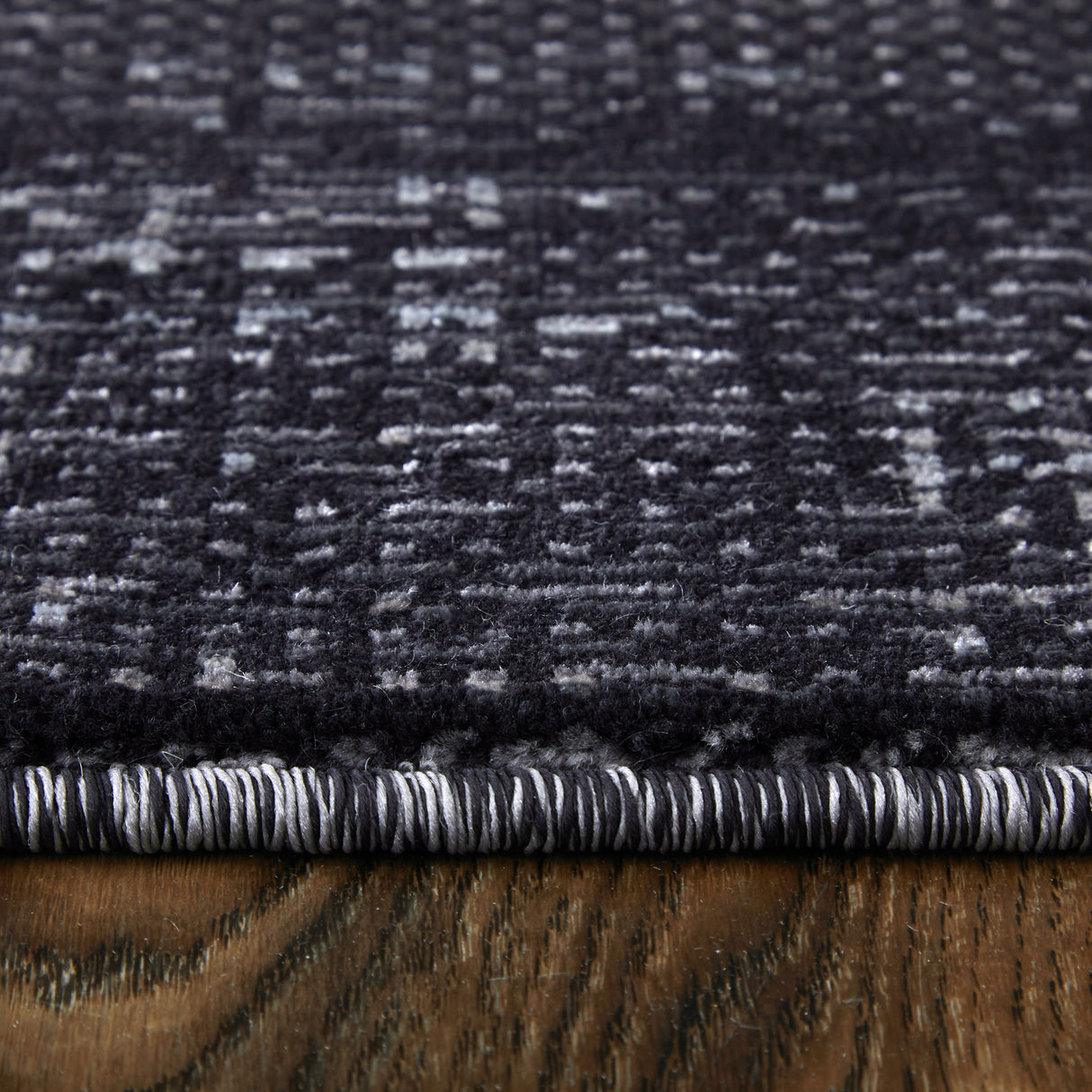 Side view of 9'x13' Rugs Charcoal Deja 39PJF Rug