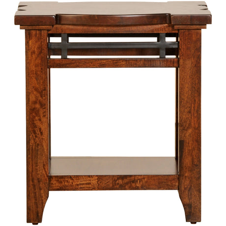 Whistler Retreat Dark Walnut Chairside Table QK987512