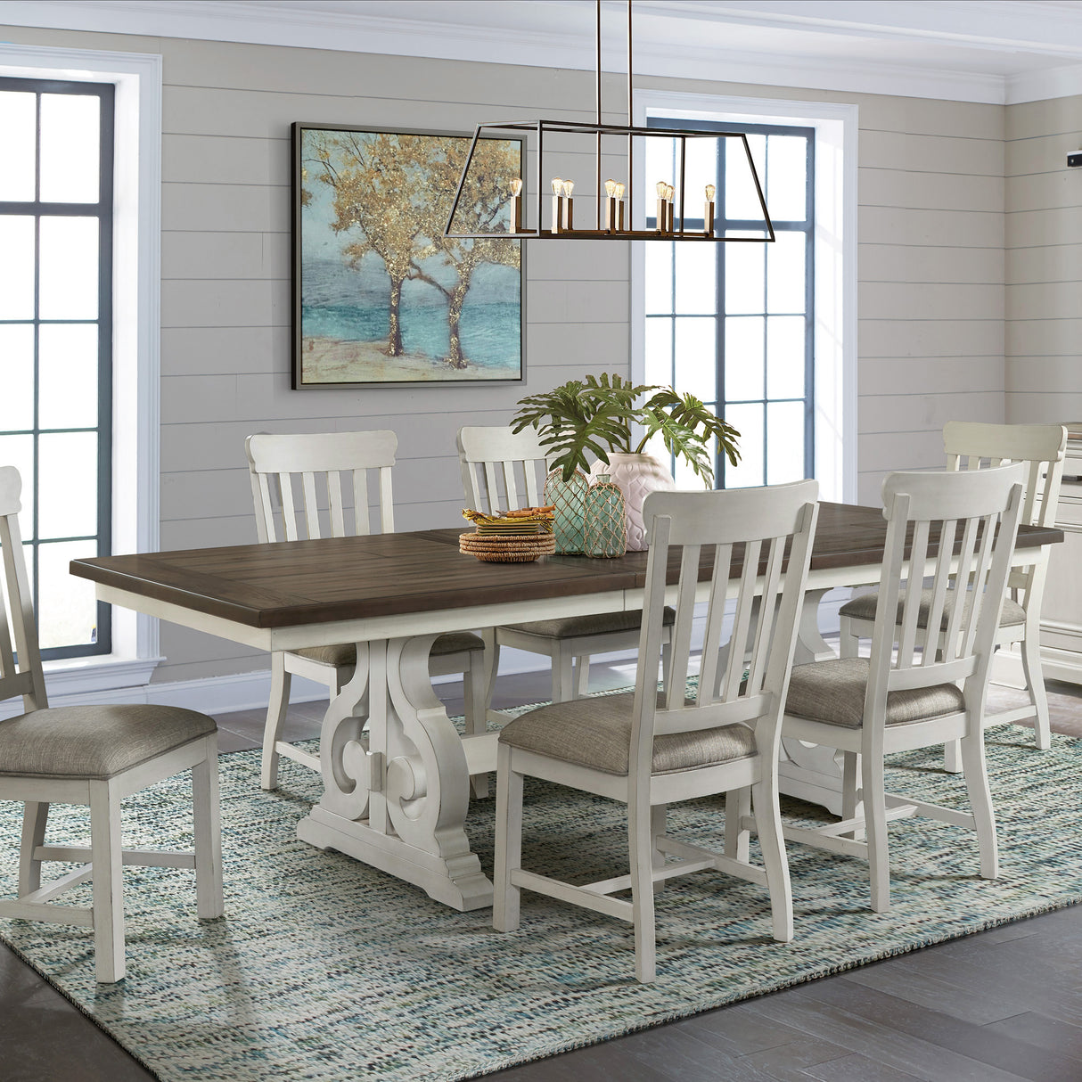 A room setting featuring Drake White Side Chair