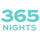 Teal '365 Nights' text on a white background