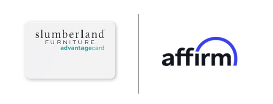 Financing options Slumberland rewards card and affirm