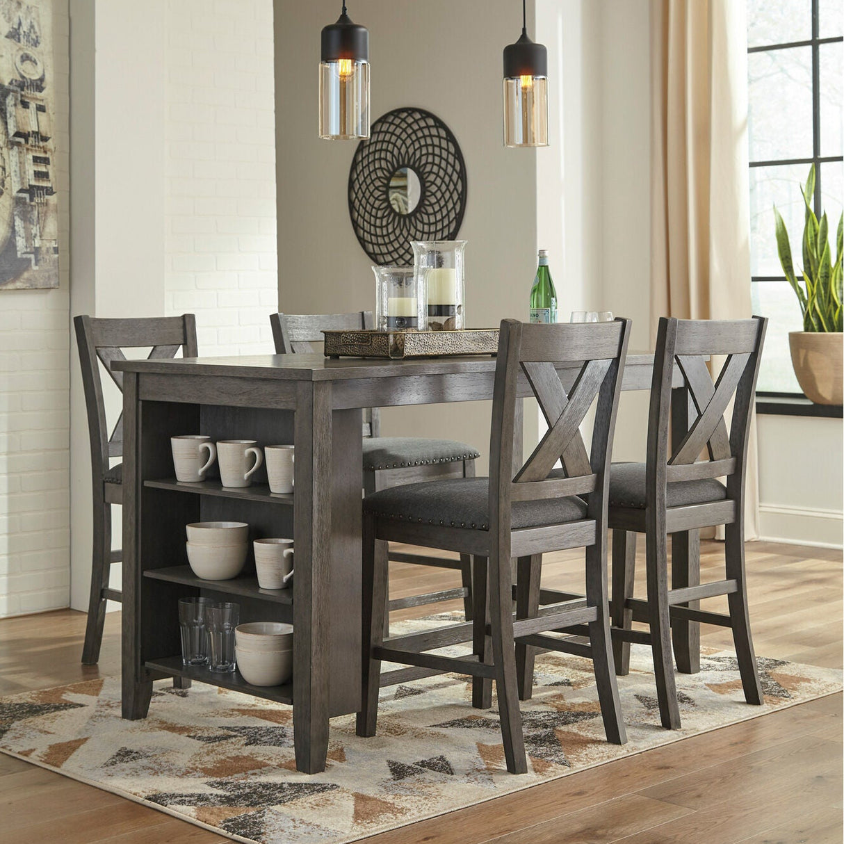 Caitbrook 5 Piece X Back Counter Dining Set - QK1013417_ASHL_LF1_RM