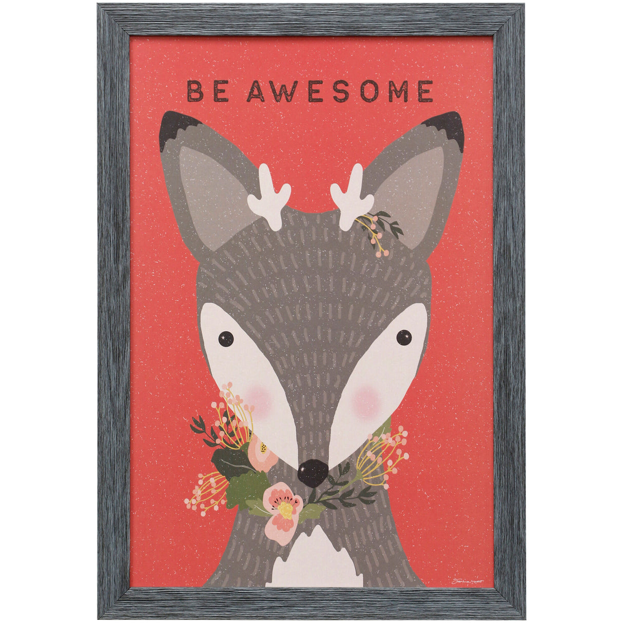 Awesome Deer Framed Art - QK1019337_STYL_PRI_OL