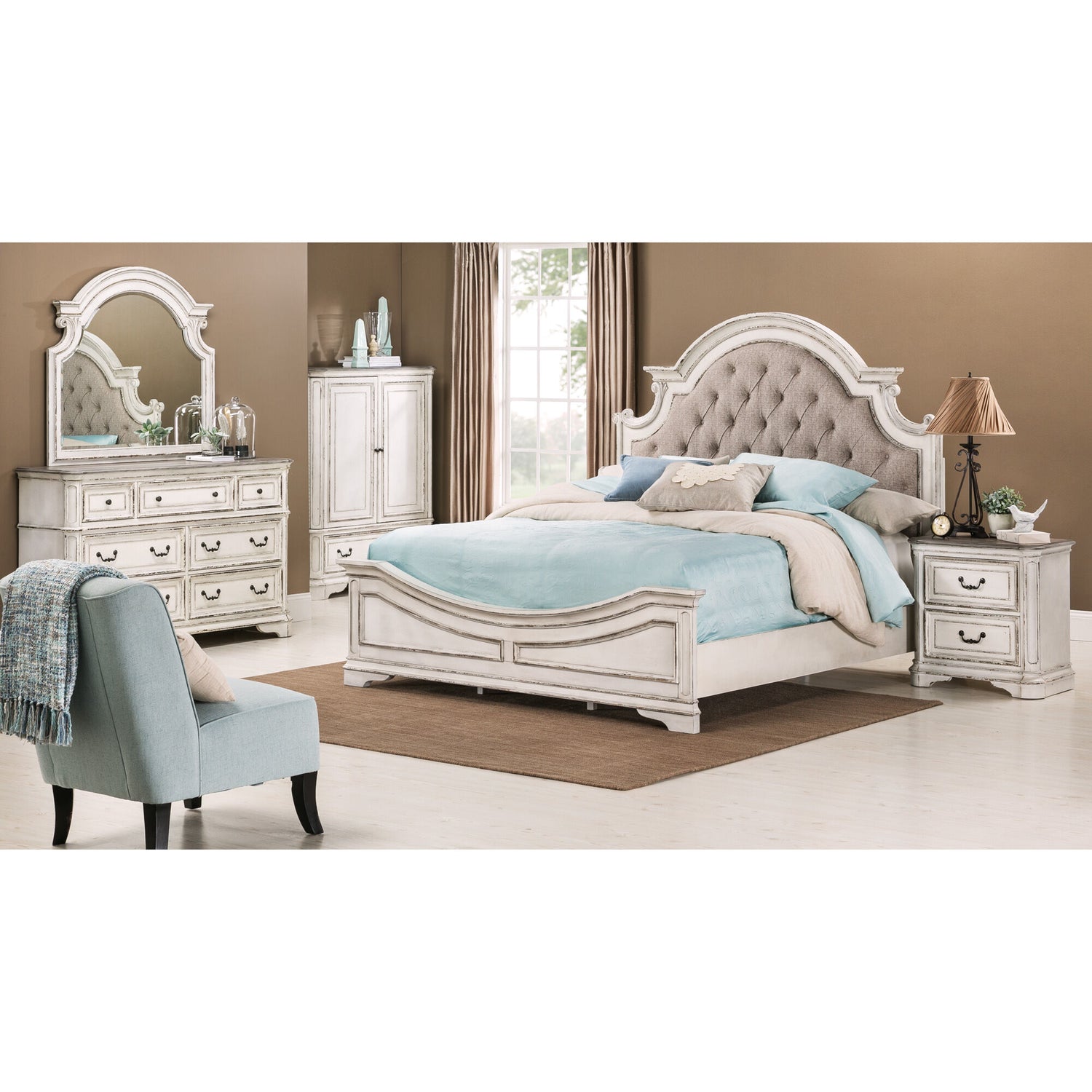 Magnolia Manor Upholstered 4 Piece Room Group - QK1027279_LIBF_LF1_RM