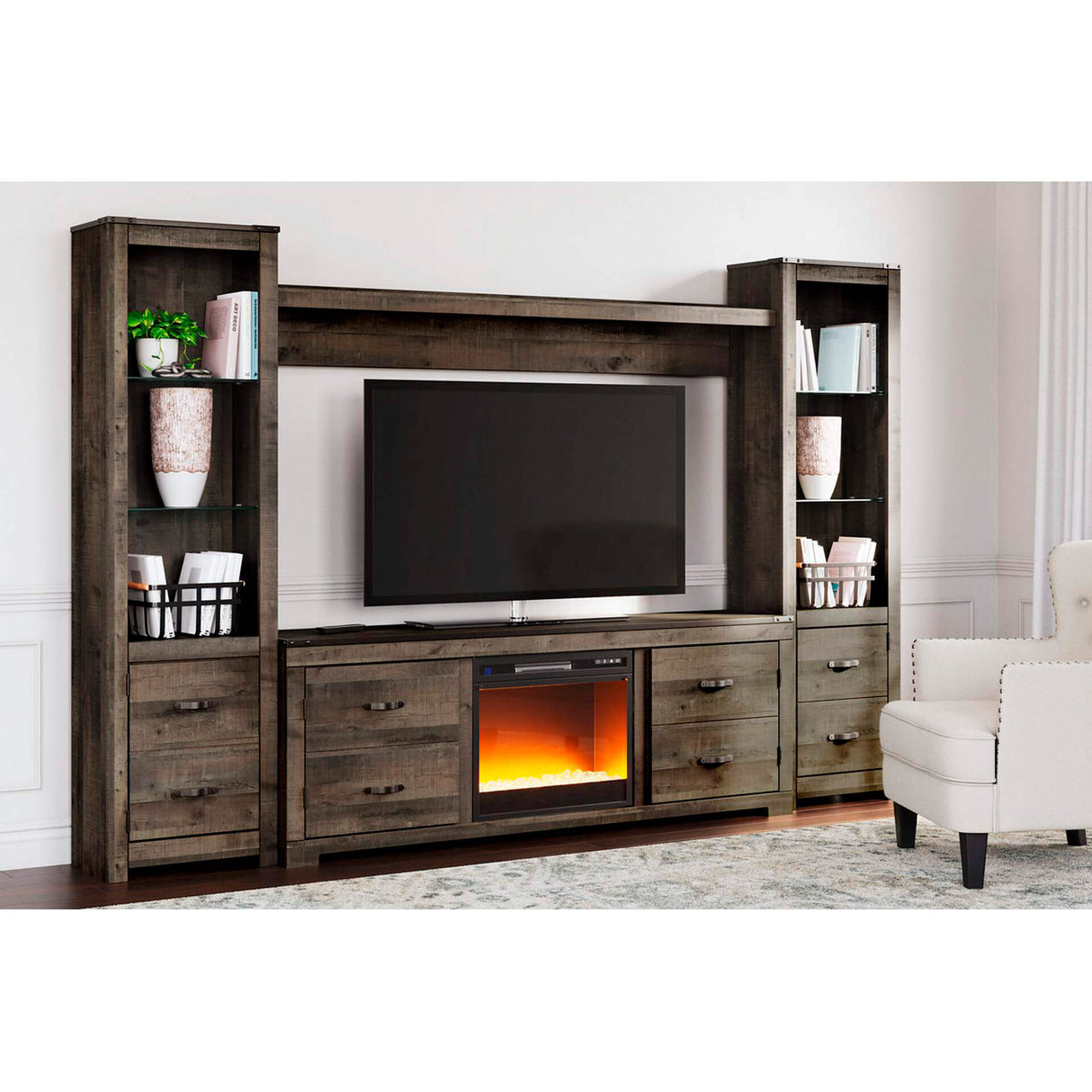 Trinell 63 Inch Fireplace TV Stand - QK1028105_ASHL_LF1_RM