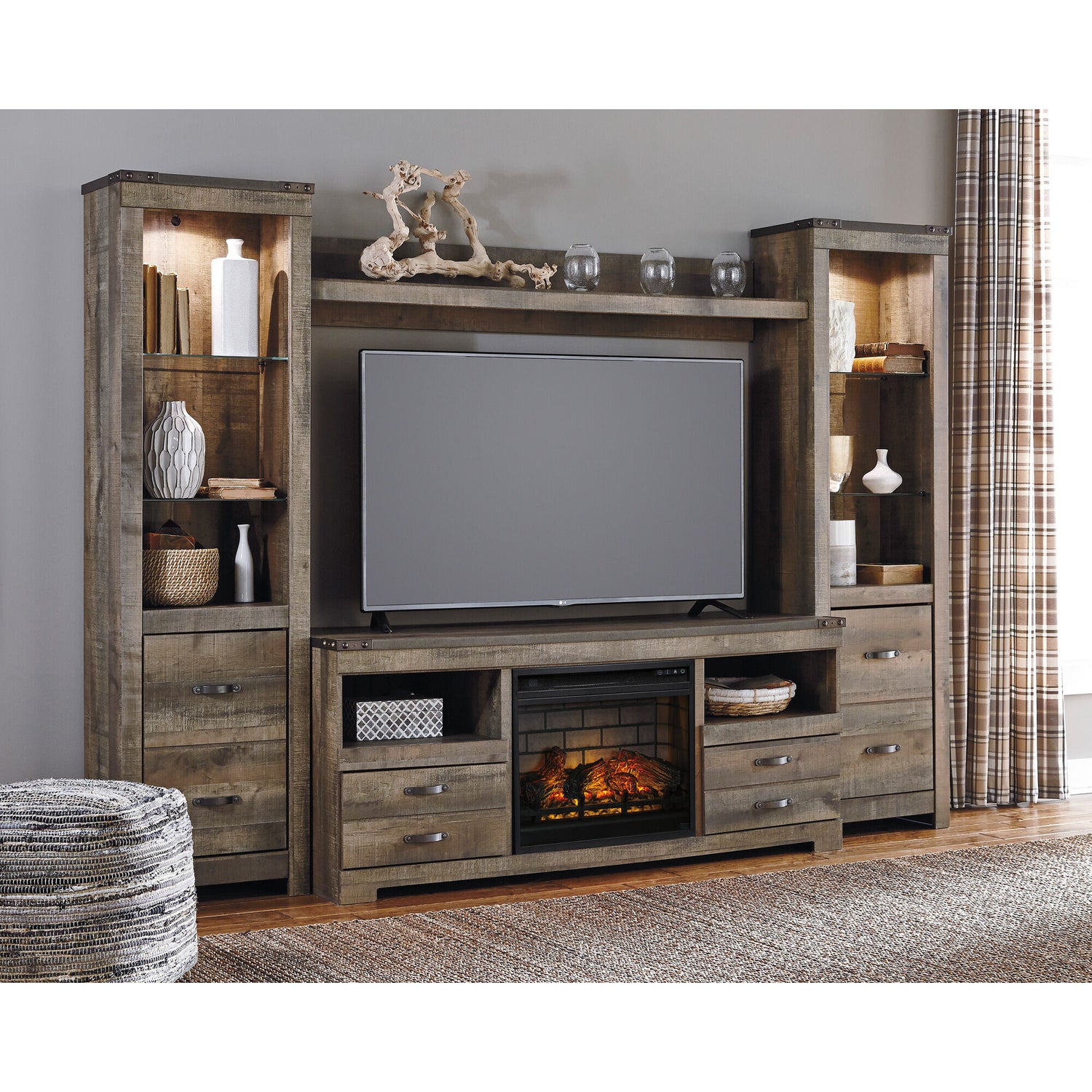 Trinell 4 Piece Infrared Fireplace Entertainment Center - QK1028108_ASHL_LF1_RM