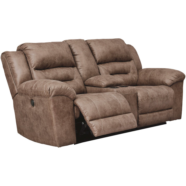 Stoneland Power Reclining Console Loveseat - QK1028247_ASHL_PRI_OL
