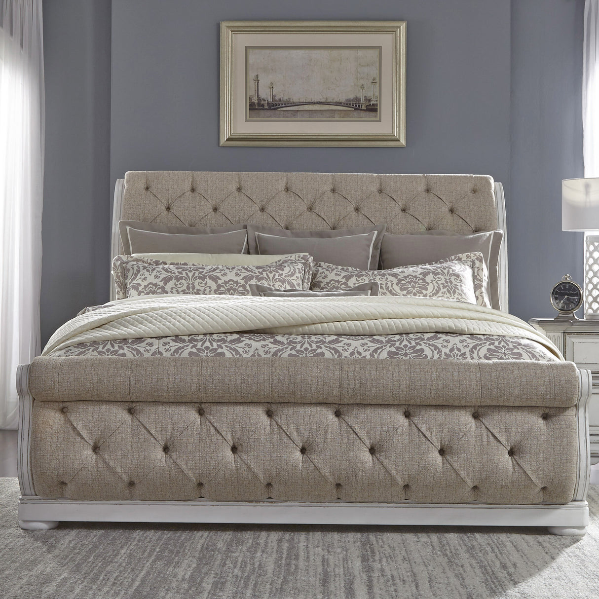 Abbey Park Upholstered Sleigh Bed - QK1032070_LIBF_LF1_RM