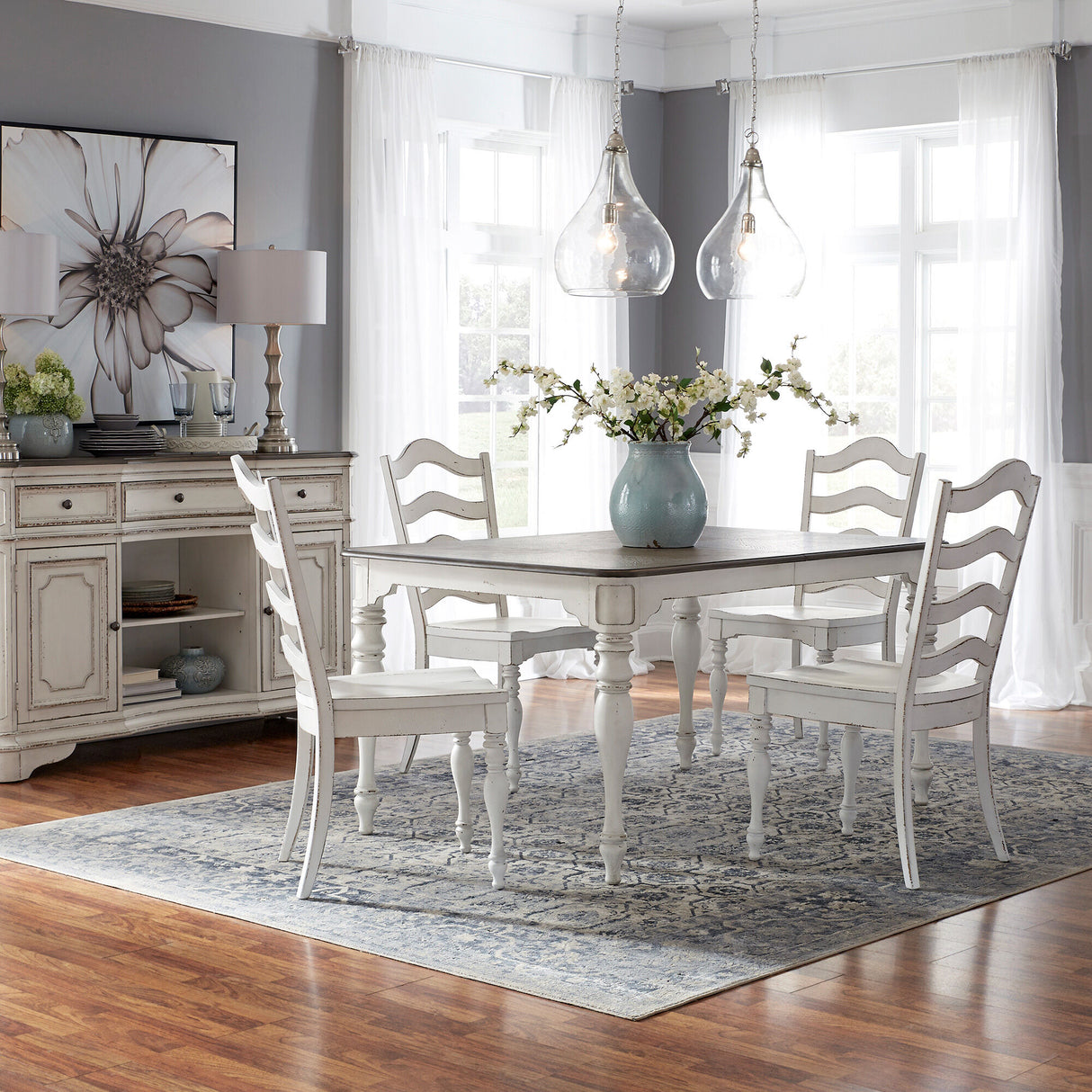 Magnolia Manor 5 Piece Ladder Dining Set - QK1033266_LIBF_LF1_RM