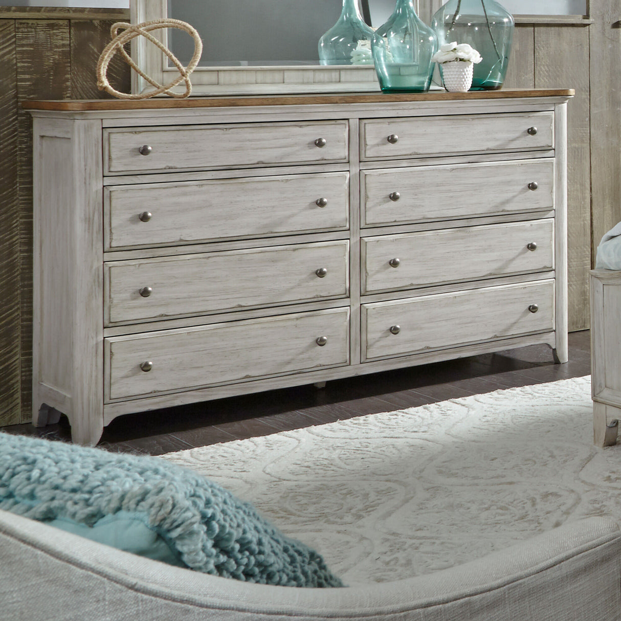 Farmhouse Reimagined 8 Drawer Dresser - QK1043396_LIBF_LF1_RM