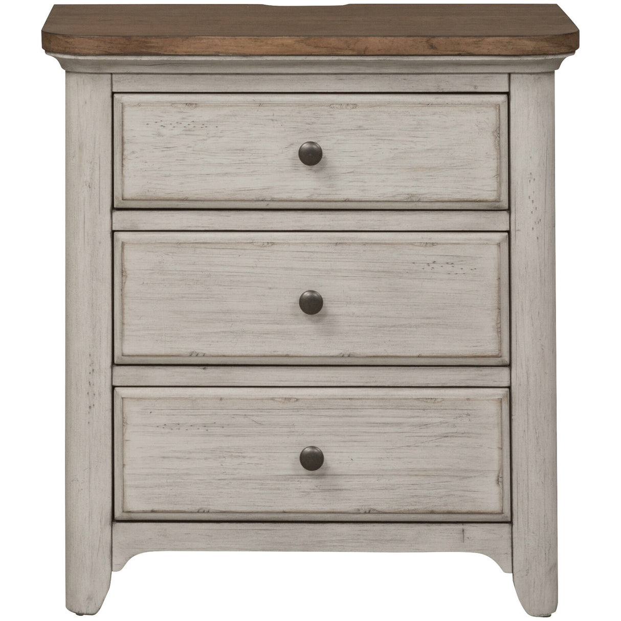 Farmhouse Reimagined 3 Drawer Nightstand - QK1043401_LIBF_PRI_OL