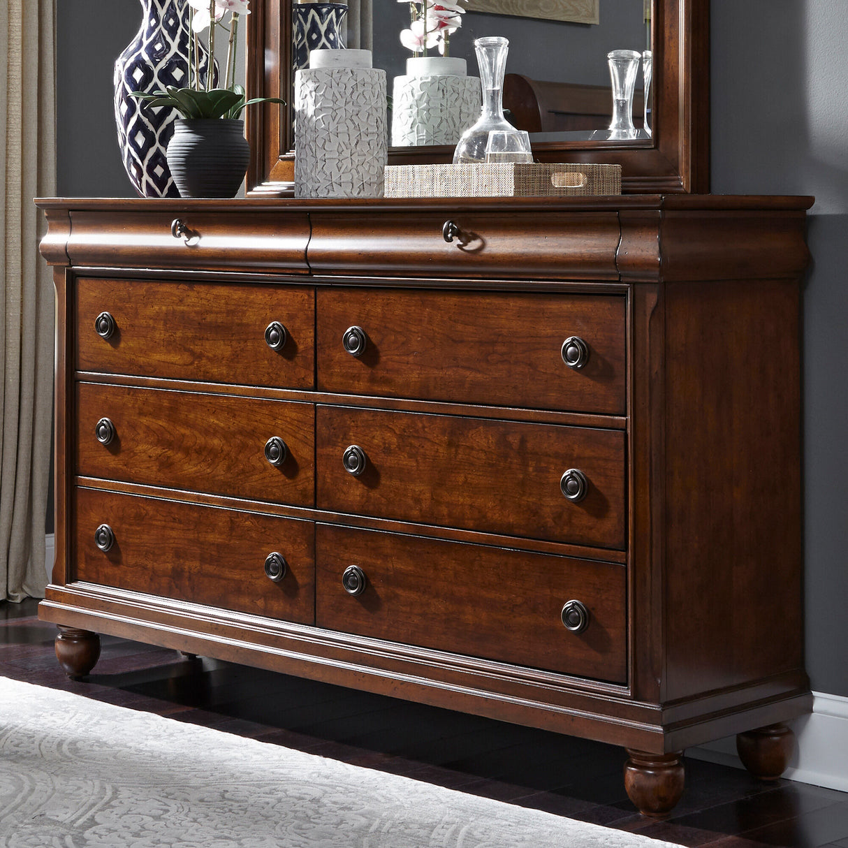 Rustic Traditions 8 Drawer Dresser - QK1043409_LIBF_LF1_RM