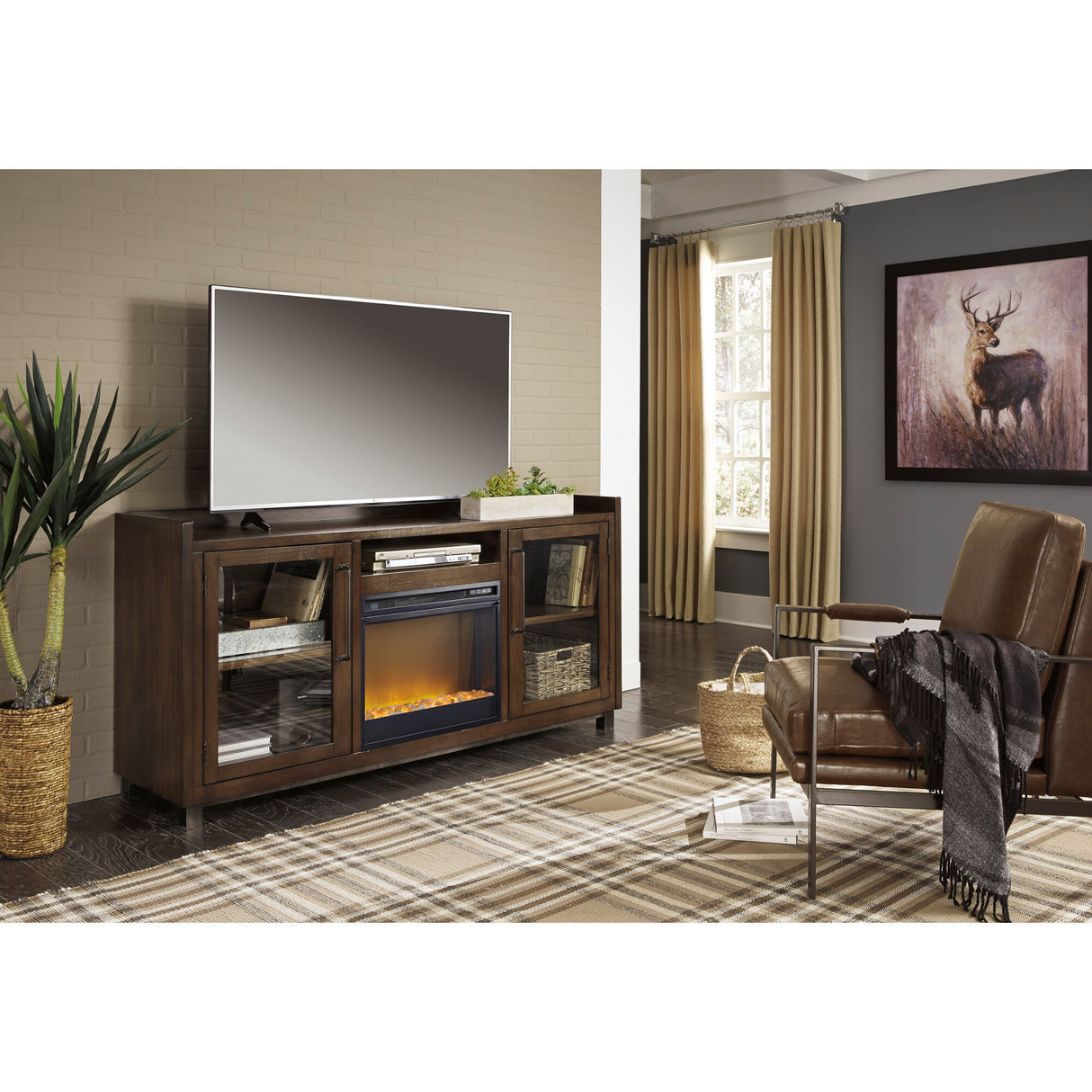 Starmore 70 Inch Fireplace Console - QK1058998_ASHL_LF1_RM