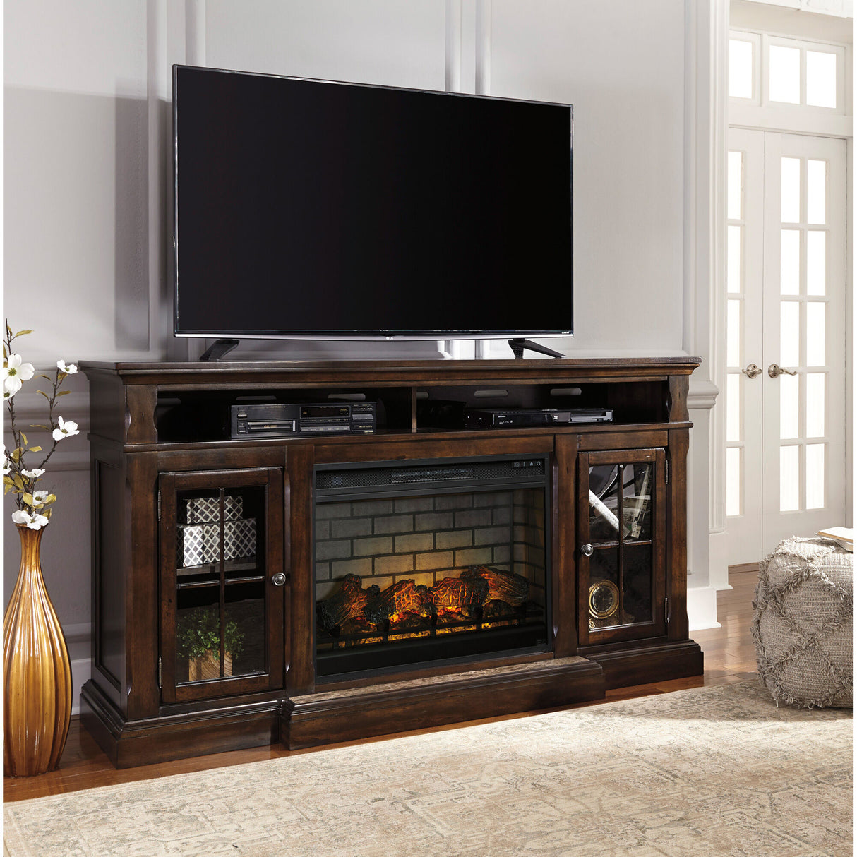 Roddinton 72 Inch Fireplace Console - QK1059067_ASHL_LF1_RM