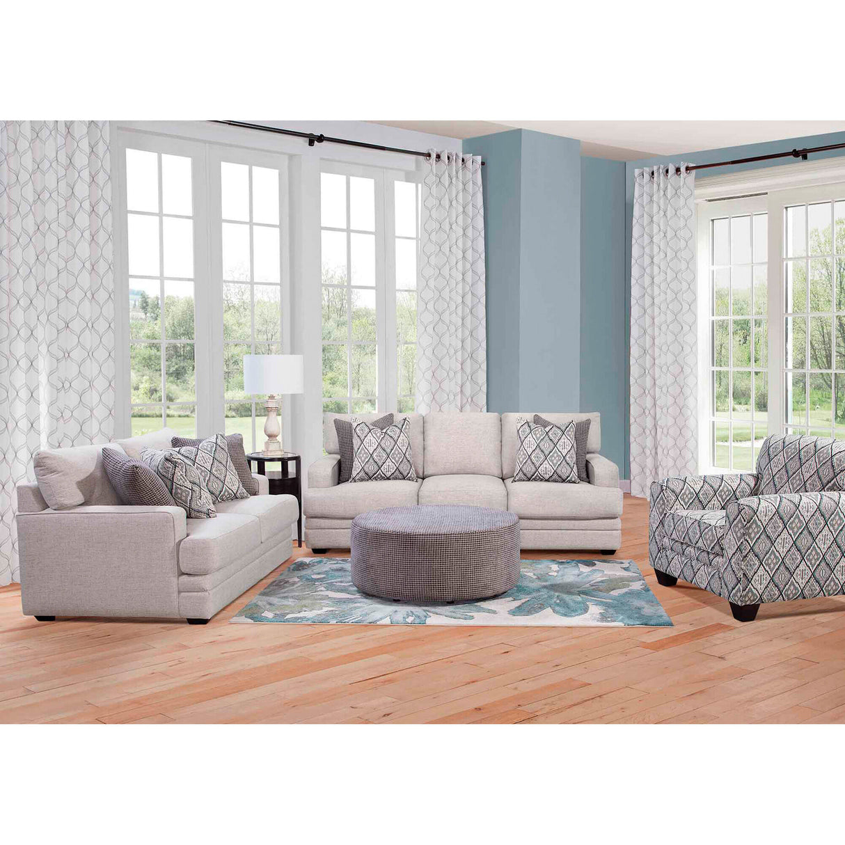 Foster Round Accent Ottoman - QK1059531_FKLN_LF1_RM