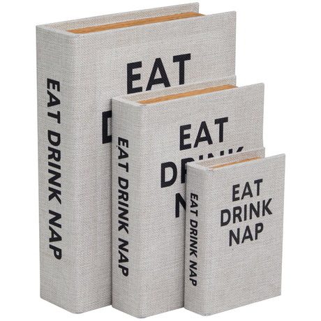 Linen Set of 3 Gray Book Box - QK1066985_UMAE_PRI_OL
