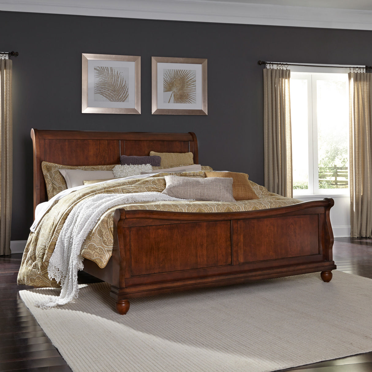 Rustic Traditions Sleigh Bed - QK1081022_LIBF_LF1_RM