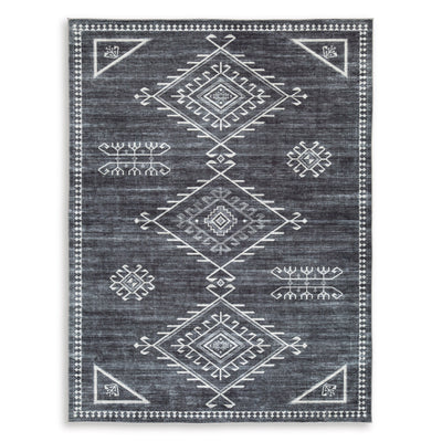 Arloman Washable Black Rug