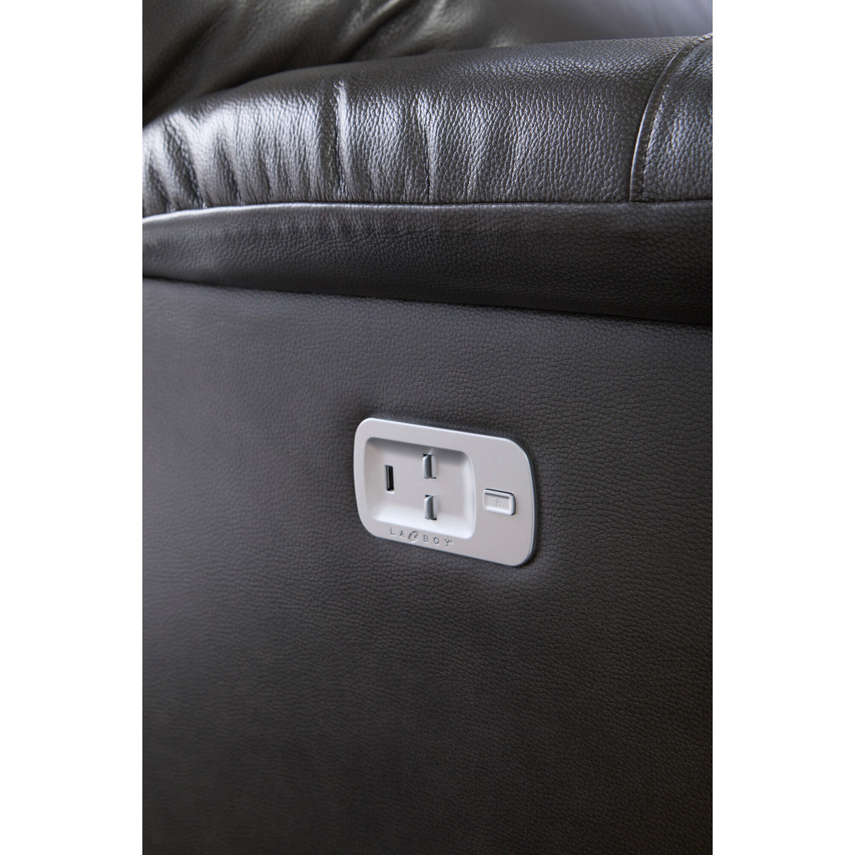 James Leather Power Plus Reclining Console Loveseat - QK1081517_LAZY_IS1_OL
