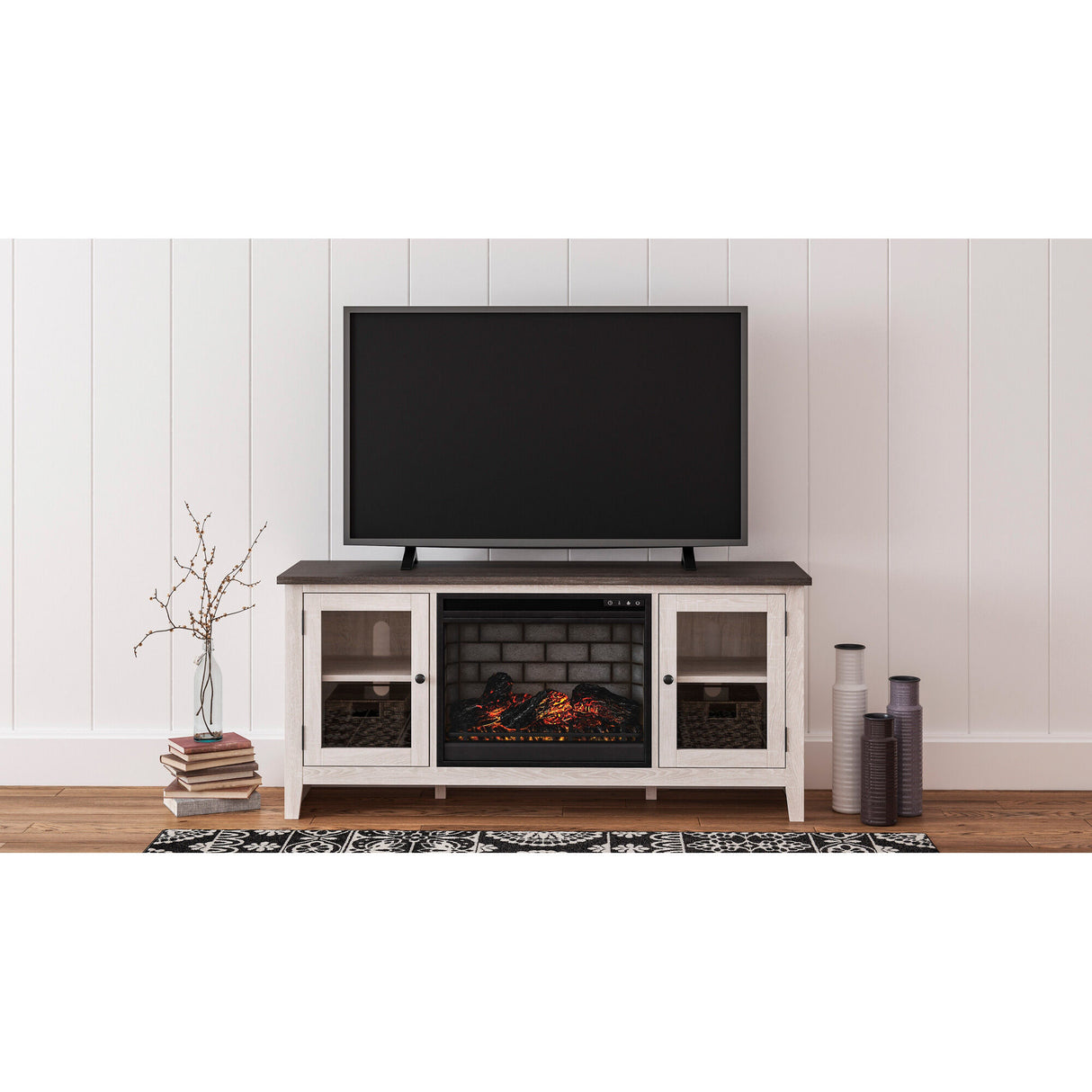 Dorrinson 60 Inch Infrared Electric Fireplace Console - QK1084661_ASHL_LF1_RM
