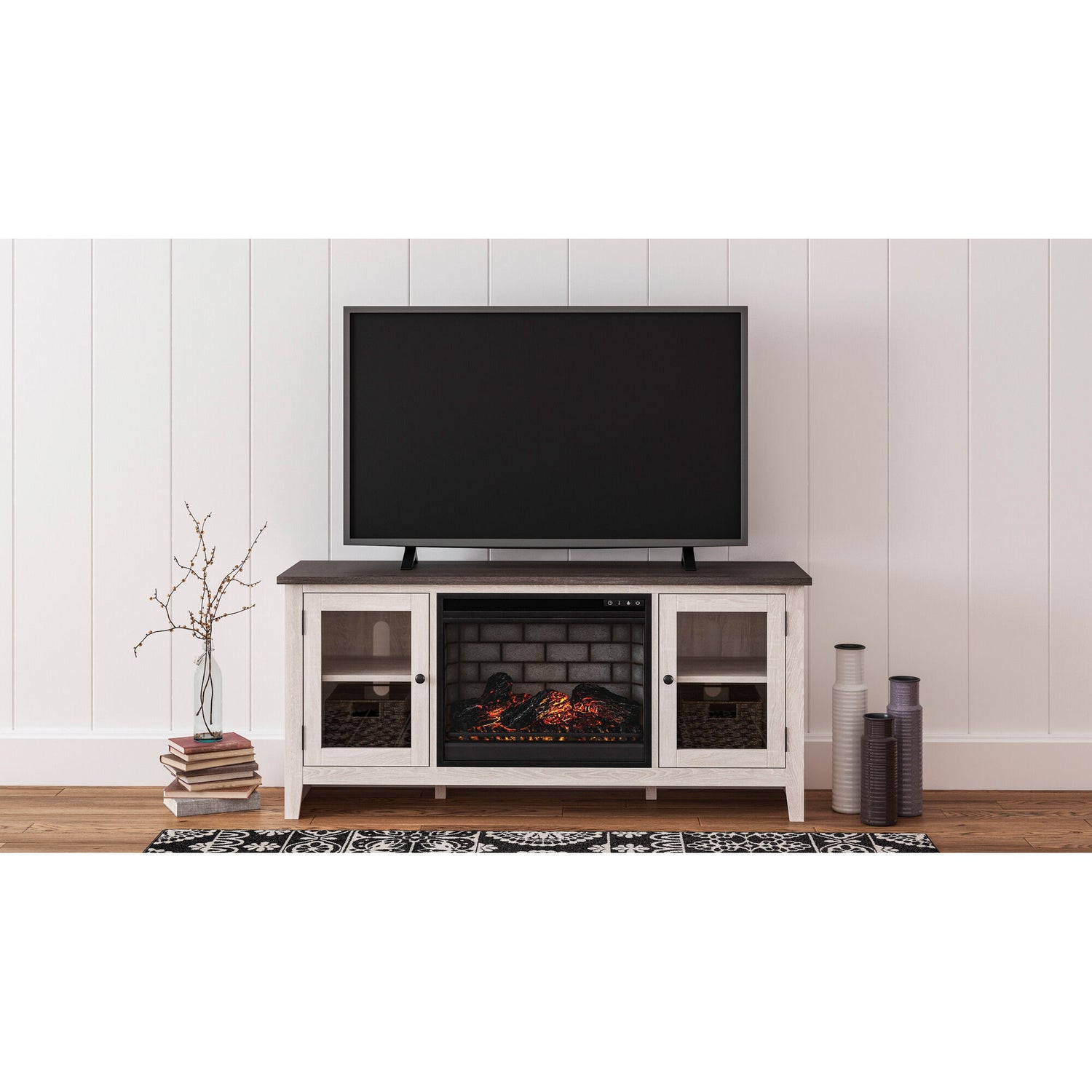 Dorrinson 60 Inch Infrared Electric Fireplace Console - QK1084661_ASHL_LF1_RM