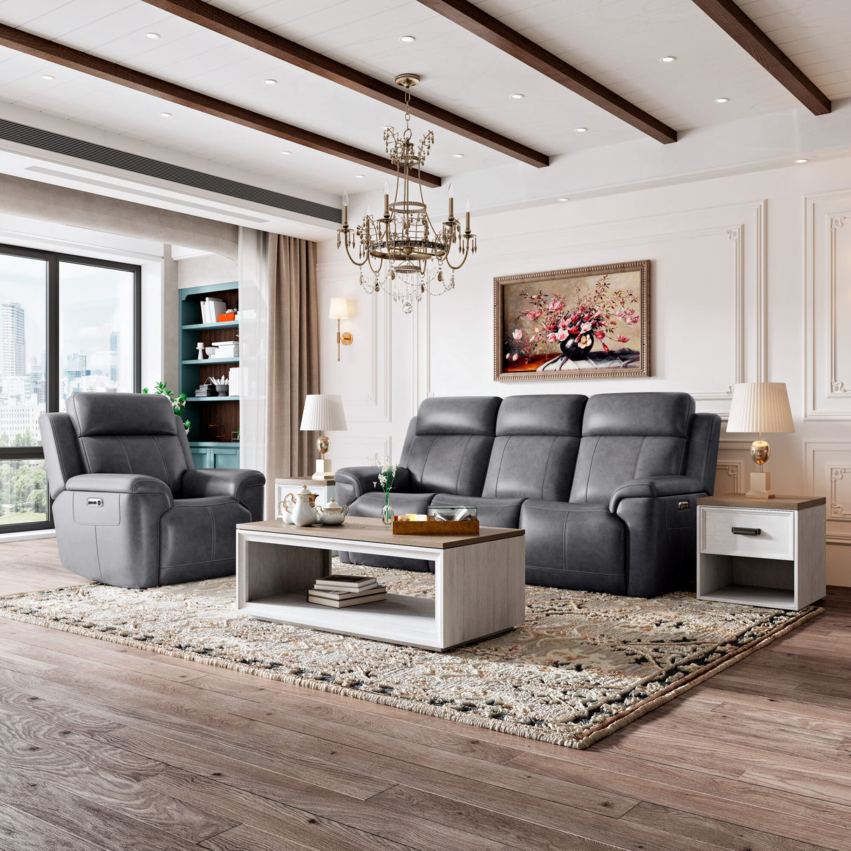 Amelia Power Recliner with Power Headrest and Lumbar - QK1086626_FLXS_LF2_RM