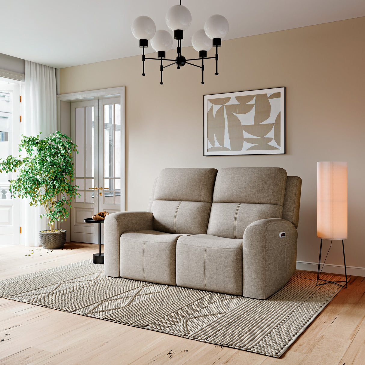 Taylor Power Reclining Loveseat with Power Headrests - QK1086631_FLXS_LF1_RM