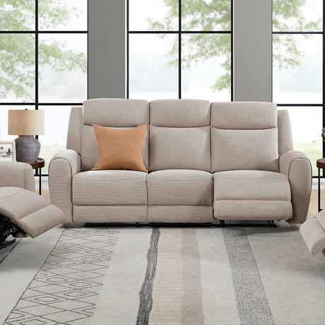 Reclining sofa half reclined