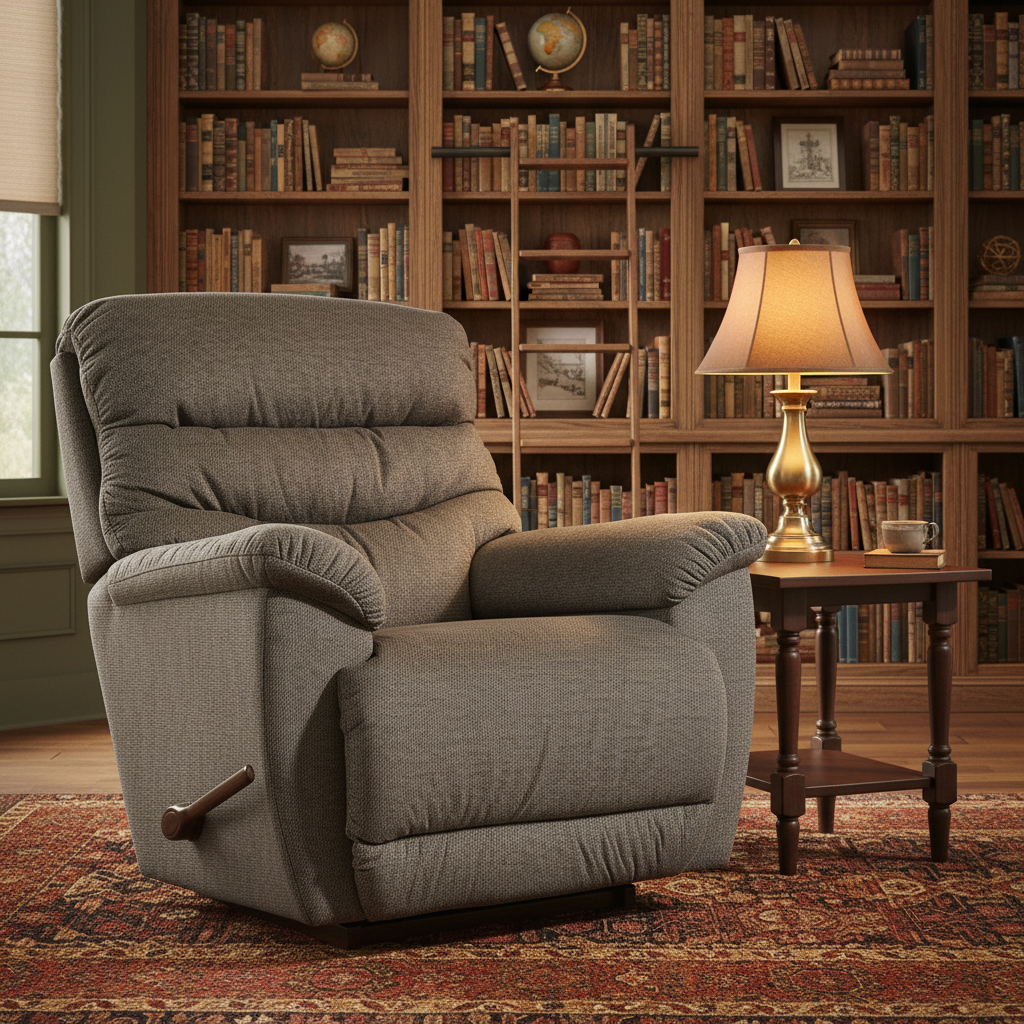Joshua Rocker Recliner room shot in home library
