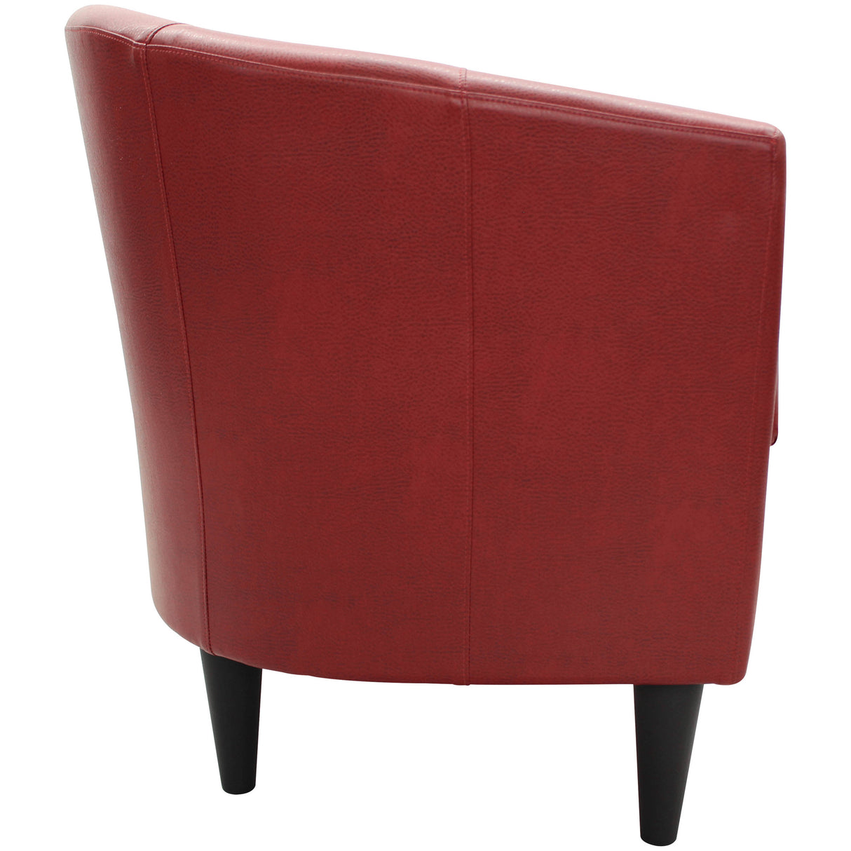 Side view of Windsor Red Accent Chair