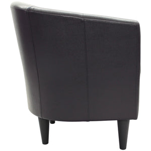 Side view of Windsor Brown Accent Chair
