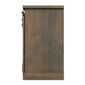 Side view of Farmhouse Barnwood 66 Inch Console