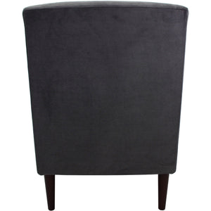 Back view of Ellis Dark Gray Accent Chair