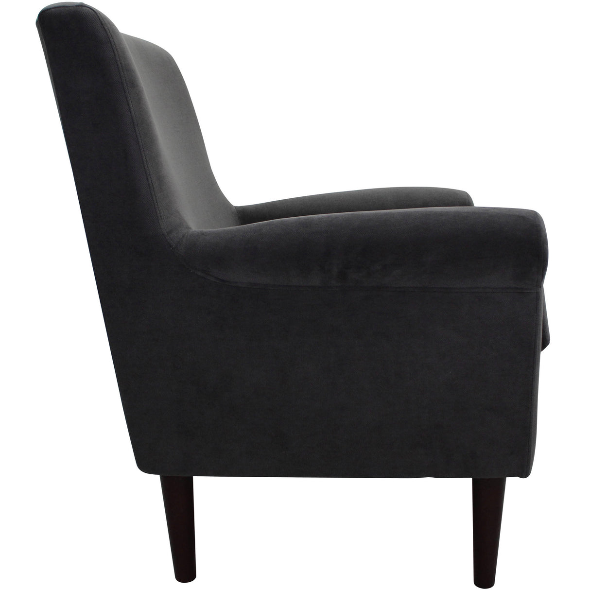 Side view of Ellis Dark Gray Accent Chair