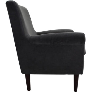 Side view of Ellis Dark Gray Accent Chair