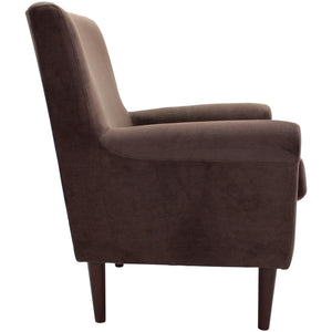 Side view of Ellis Pecan Accent Chair