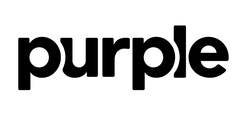 Black text 'purple' on a white background