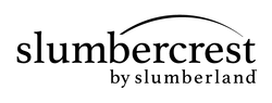 Slumbercrest logo by Slumberland on a white background