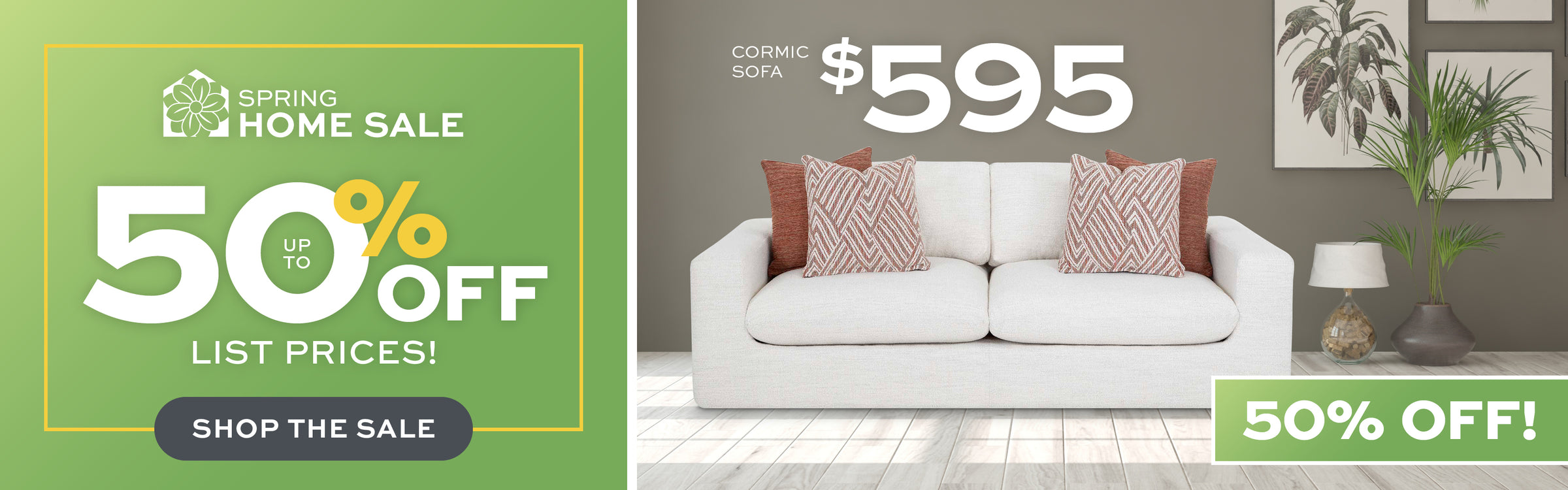 Slumberland - Up to 50% off list prices during Spring Home Sale.