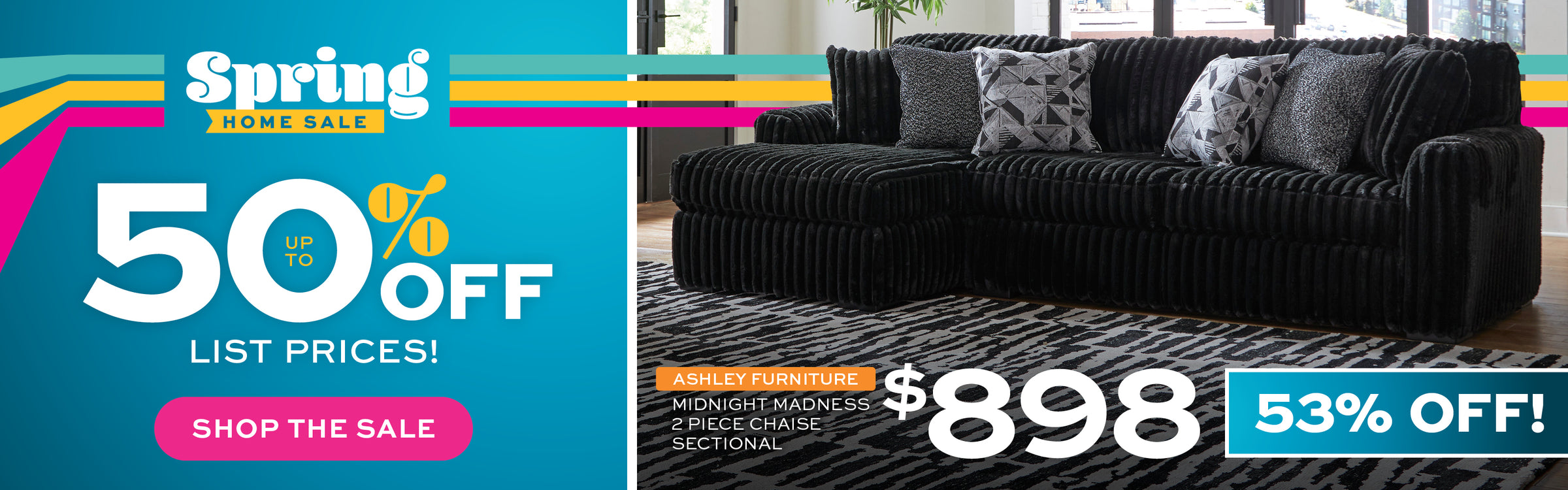 Slumberland - Get 53% off select Furnitures on Spring Home Sale.